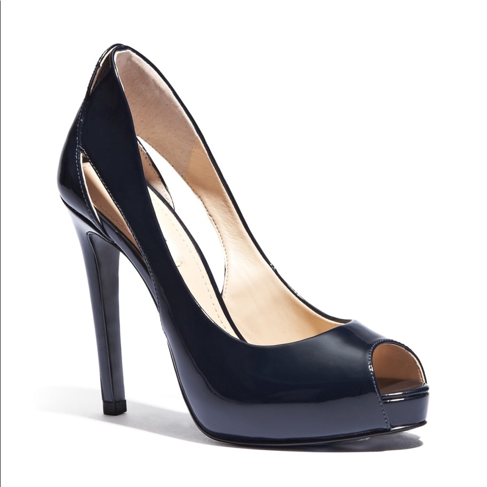 GUESS Harrah Platform Pumps Dark Blue - Picture 4 of 10